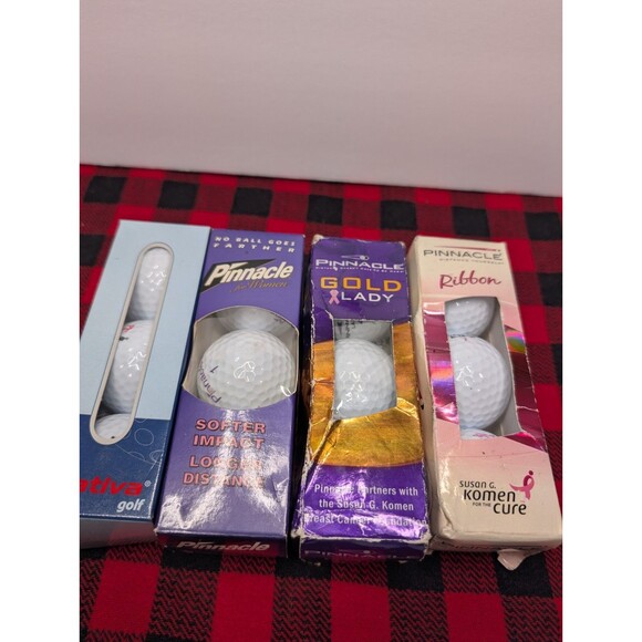 Mixed Lot Pinnacle & Ativa Women’s Golf Balls – 4 Sleeves (12 Balls) Pink Ribbon - Picture 2 of 7